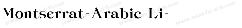 Montserrat-Arabic Li字体转换